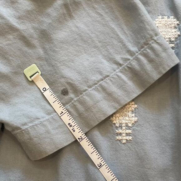 Khaadi Cotton Light Blue Embroidered Button Down 3/4 Sleeve Shirt Size 10 - Picture 11 of 11